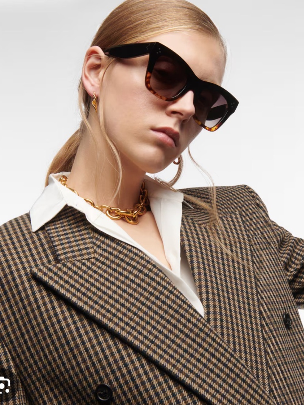 Celine Black-to-Tortoise Gradient Cat-Eye Sunglasses